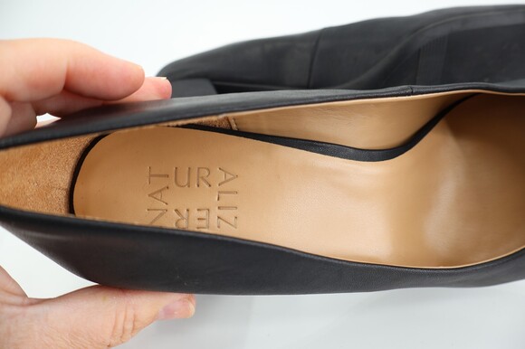 Naturalizer Womens Warner Square Toe Pumps Block Heel Black Faux Leather Size 10 - Picture 10 of 12